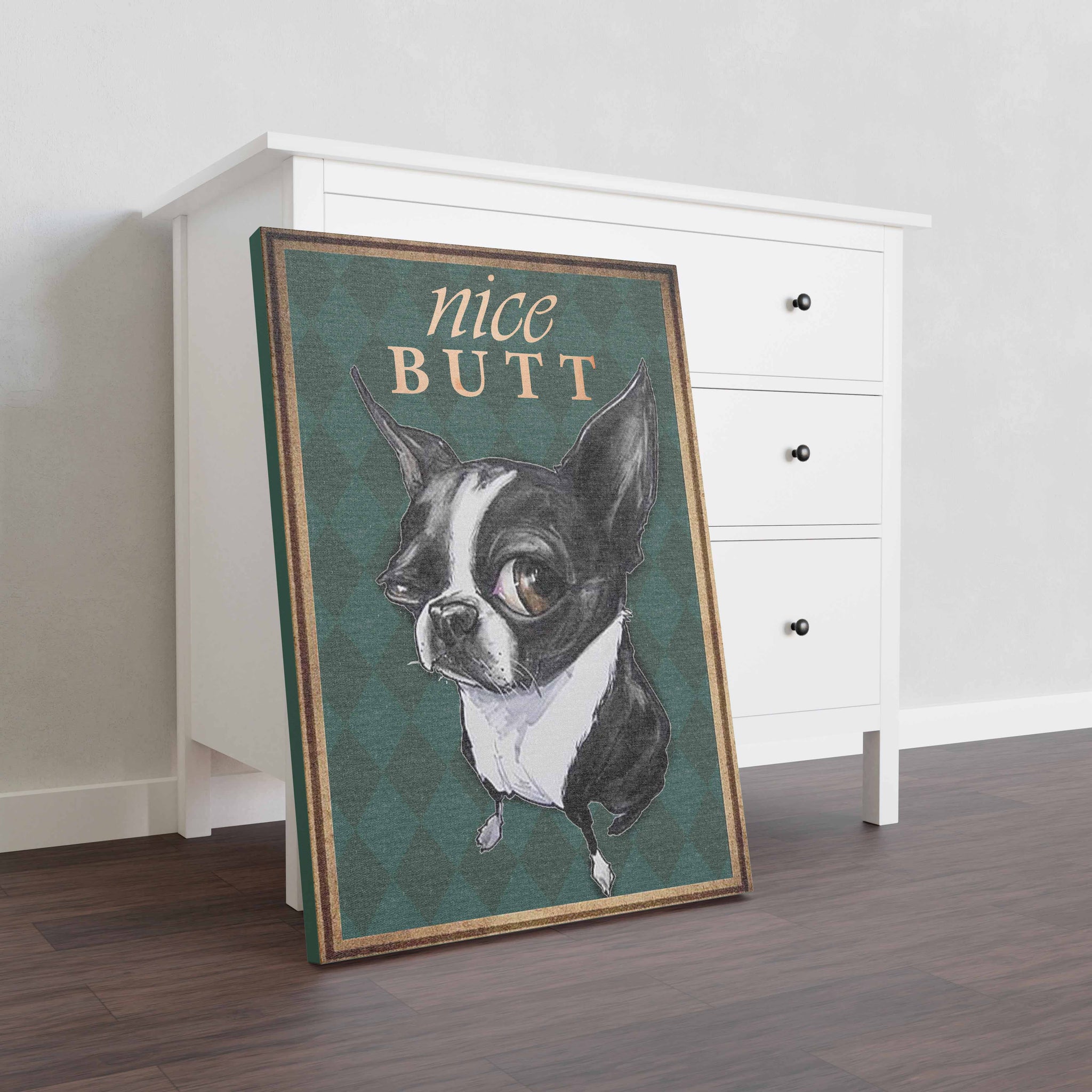 Boston Terrier Nice Butt Vintage-TT0708