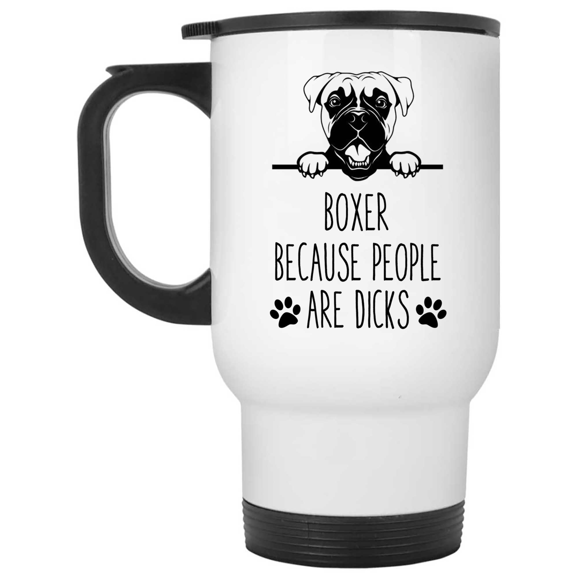 Skitongifts Coffee Mug Funny Ceramic Novelty Boxer Because People Are Dicks QSYedUK