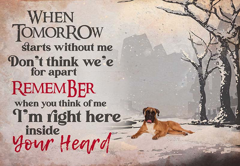 Boxer dog - I'M Right Here Inside Your Heart Ver2-MH2109