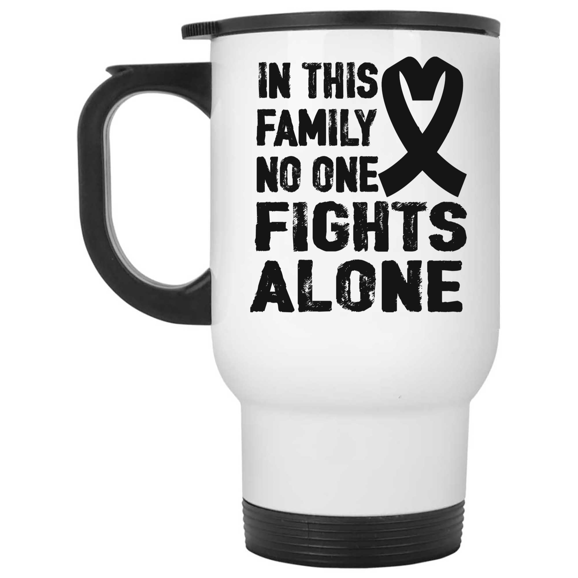 Skitongifts Funny Ceramic Novelty Coffee Mug Breast Cancer In This Family No One Fights Alone fnCk46V