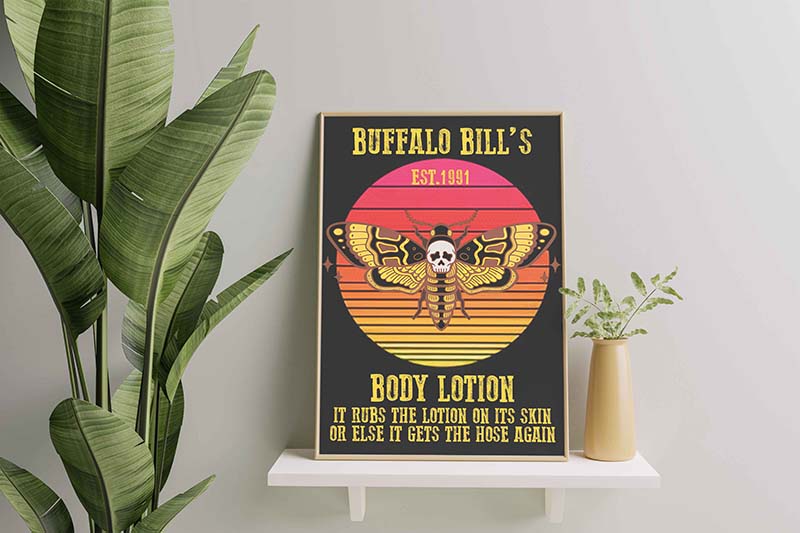 Buffalo Bill's 1991 Body Lotion Silence Of Lamb Vintage Retro-TT1711