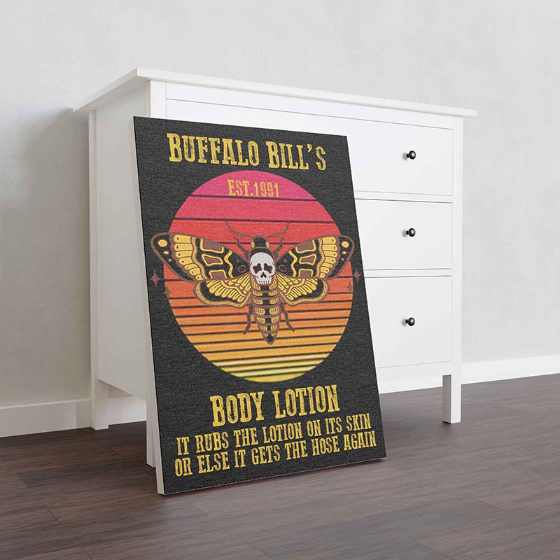Skitongifts Wall Decoration, Home Decor, Decoration Room Buffalo Bill'S 1991 Body Lotion Silence Of Lamb Vintage Retro-TT1711