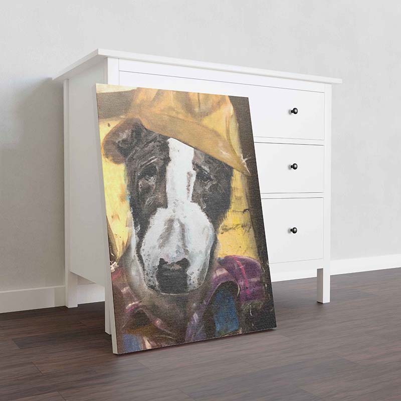 Skitongifts Wall Decoration, Home Decor, Decoration Room Bull Terrier Dog Plumber-TT1012