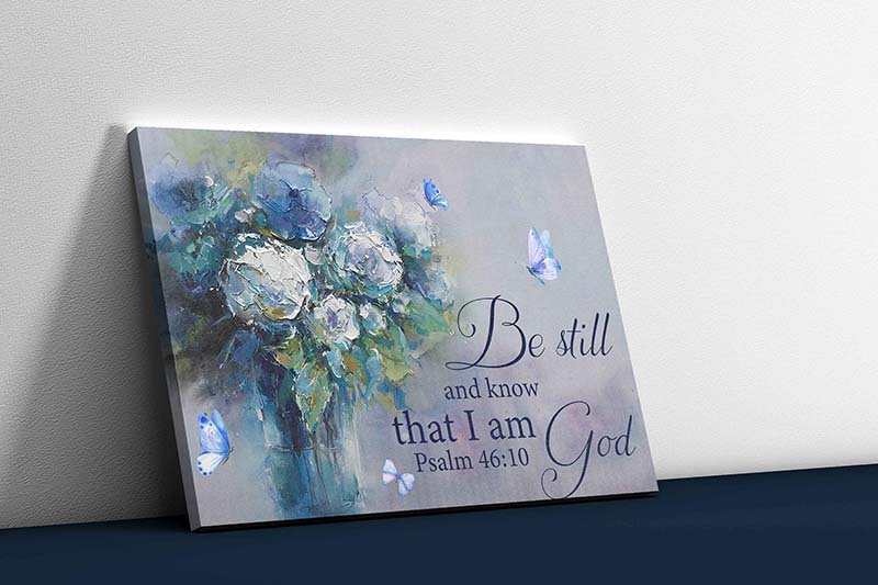 Skitongifts Wall Decoration, Home Decor, Decoration Room Butterfly Be Still And Know That I Am God 2 TT2312