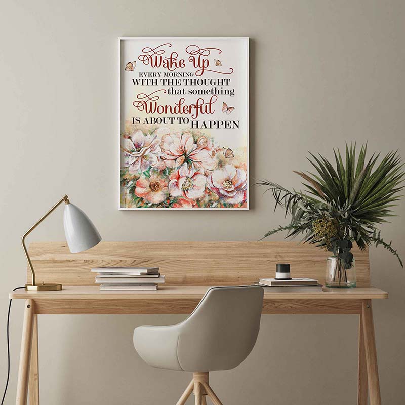 Skitongifts Wall Decoration, Home Decor, Decoration Room Butterfly Every Morning With The Thought That Something TT0803