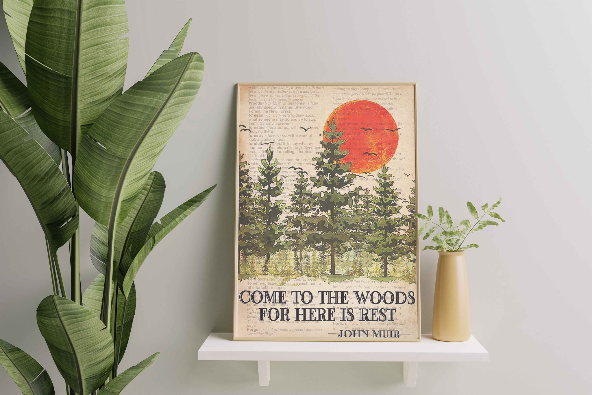 Skitongifts Poster No Frame, Camping Come To The Woods For Here Is Rest Camper, Wall Art Decor