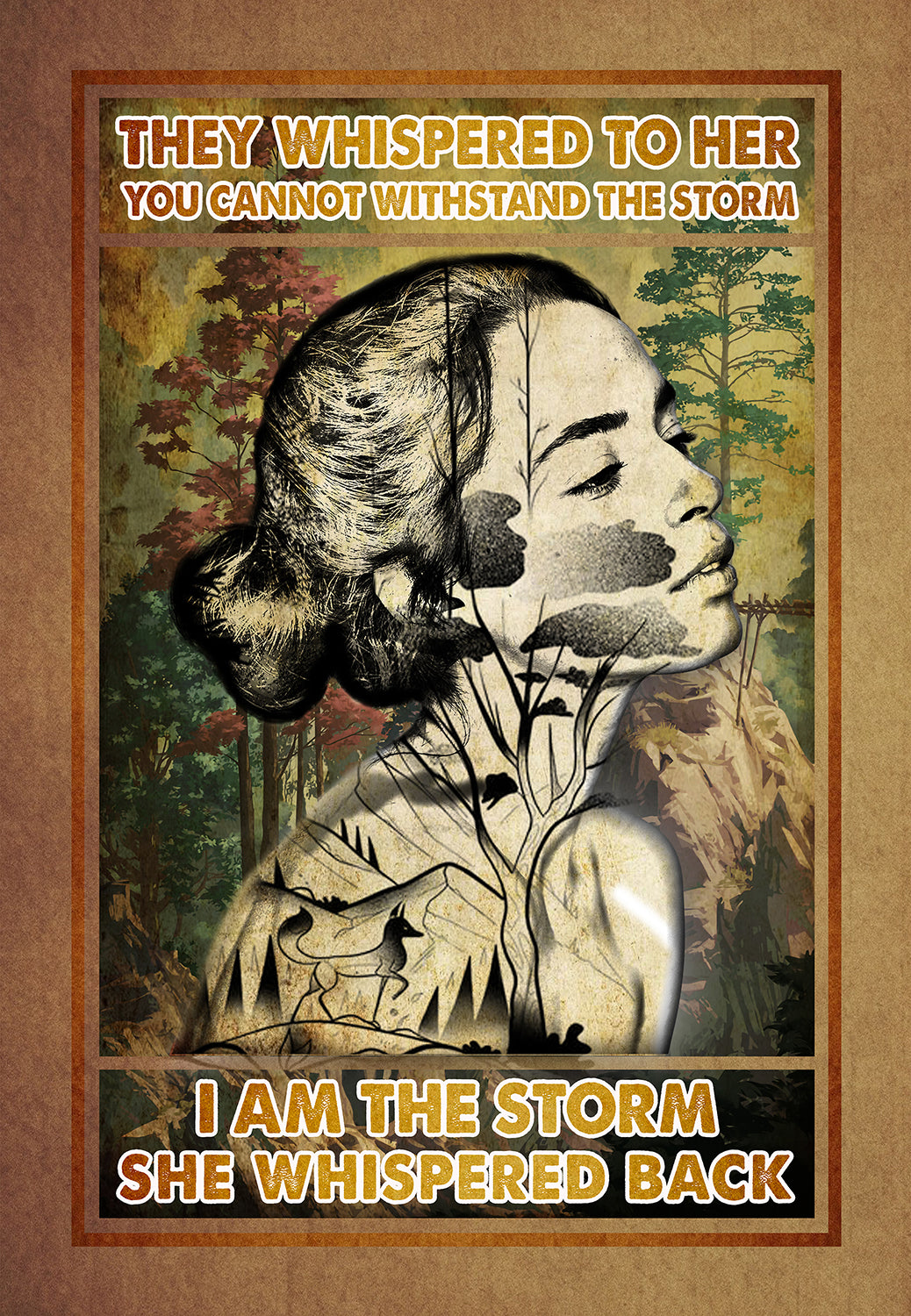 Camping Girl With Forest Art I Am The Storm She Whispered Back