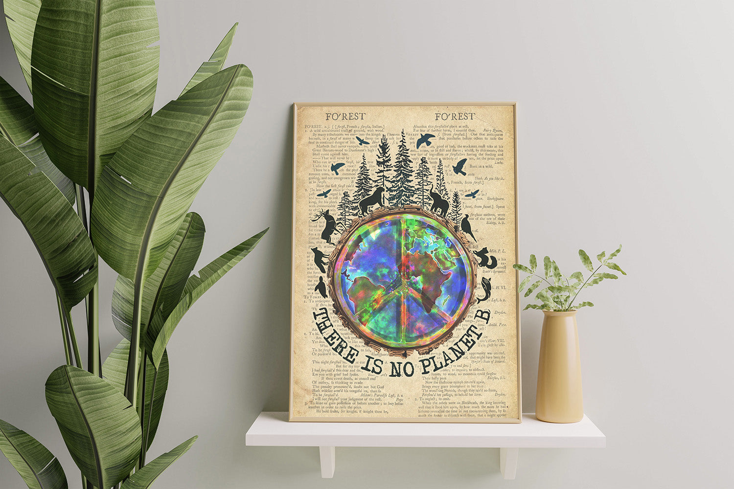 Camping There Isplanet B World Hippie Forest Animals-HH0308