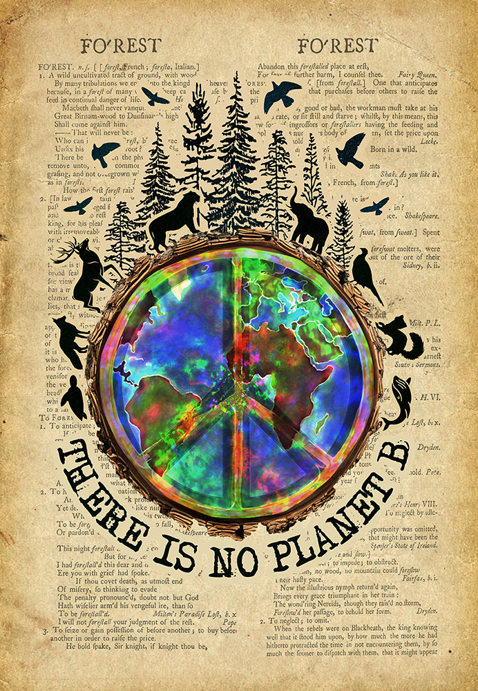 Camping There Isplanet B World Hippie Forest Animals-HH0308