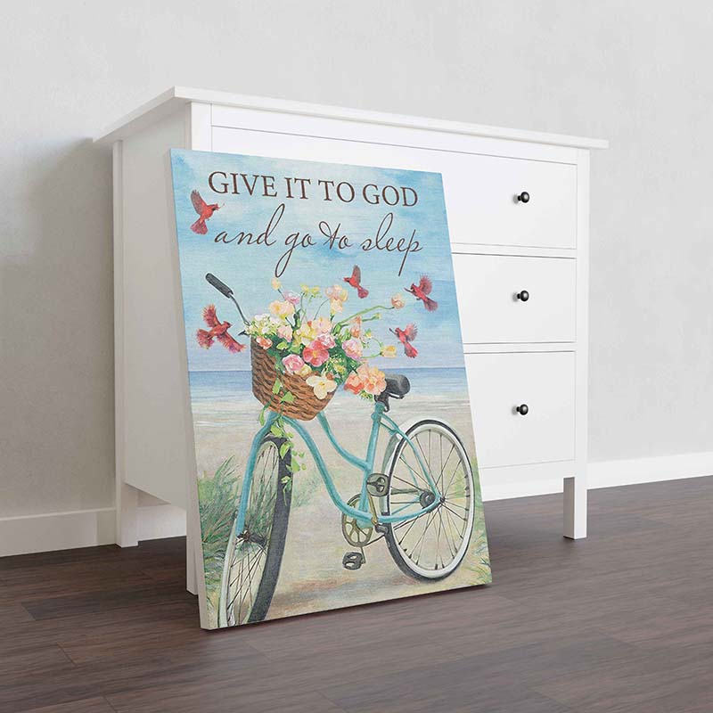 Skitongifts Wall Decoration, Home Decor, Decoration Room Cardinal Give It To God And Go To Sleep TT1212