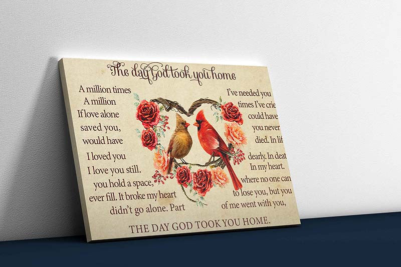 Skitongifts Wall Decoration, Home Decor, Decoration Room Cardinal The Day God Took You Home TT0203
