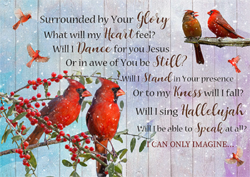 Cardinal Bird Surrounded By Your Glory What Will My Heart Feel I Can Only Imagine Portrait TT237