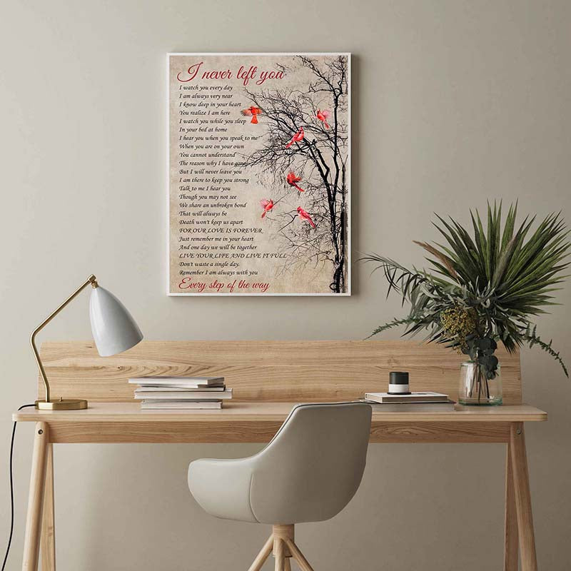 Skitongifts Wall Decoration, Home Decor, Decoration Room Cardinal I Never Left You Song Lyrics-TT2903