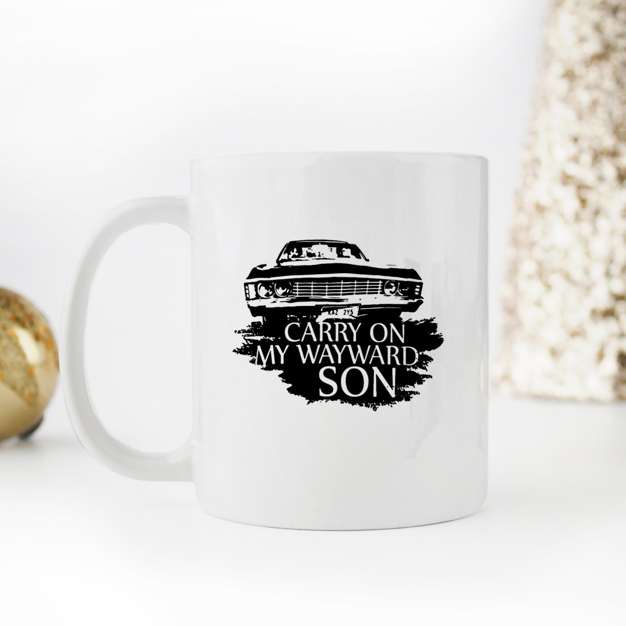 Skitongifts Funny Ceramic Novelty Coffee Mug Carry On My Wayward Son Perfect For Fan Of Sam And Dean ifvNZh5