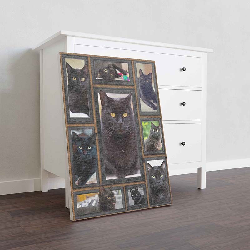 Skitongifts Wall Decoration, Home Decor, Decoration Room Cat Cute Black-TT0712