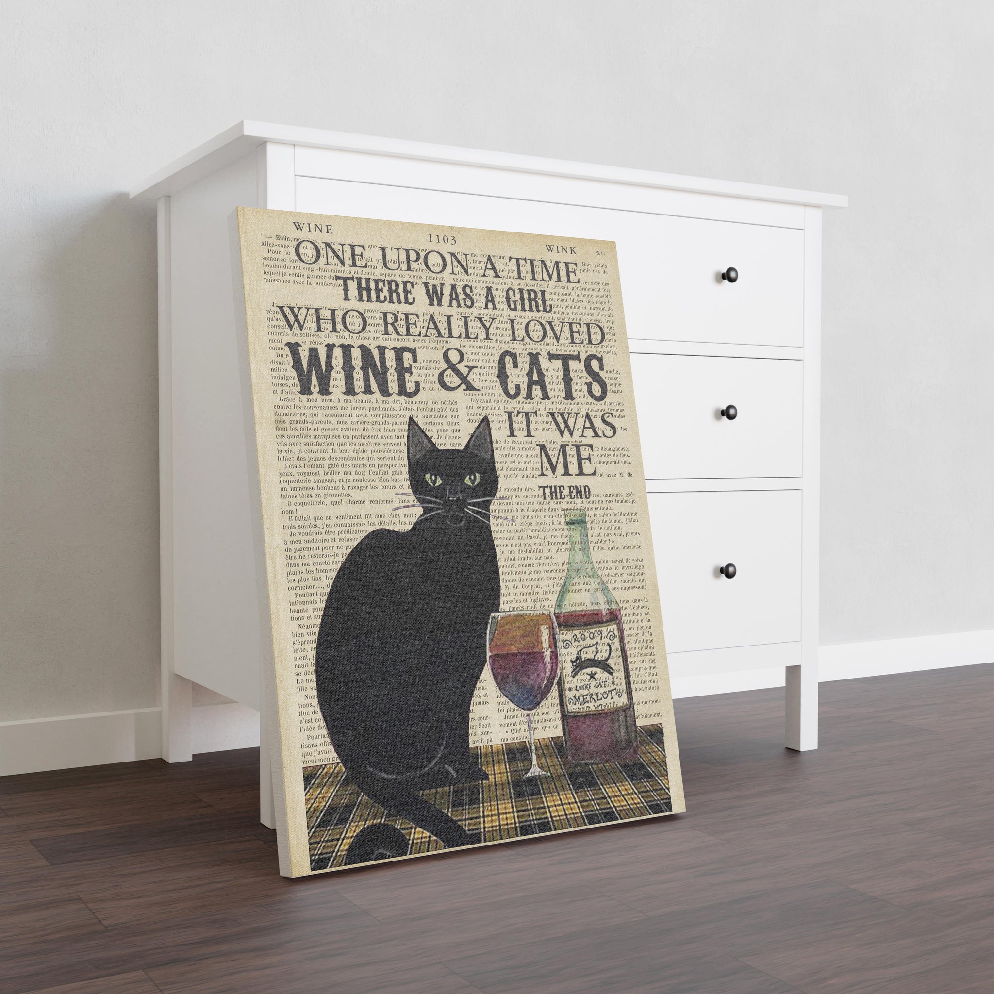 Cat Really Loved Wine & Cats It Was Me The End Portrait