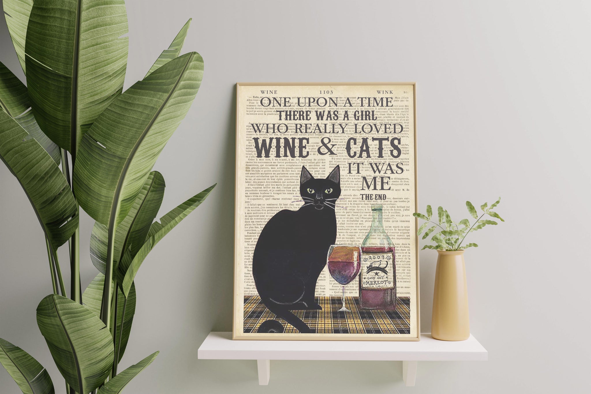 Cat Really Loved Wine & Cats It Was Me The End Portrait