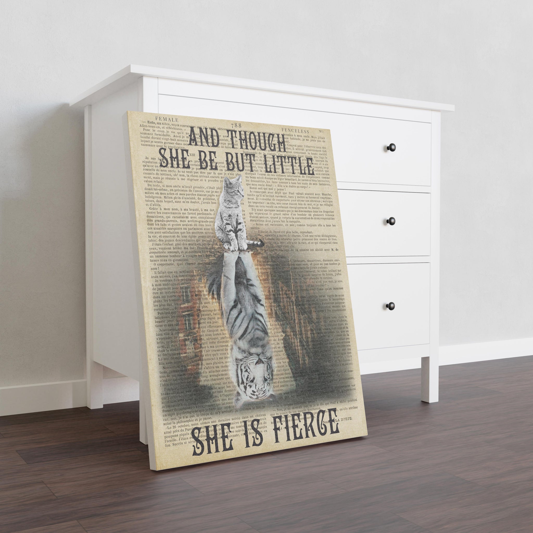 Cat She Is Fierce And Though She Be But Little Cat Tiger TT227