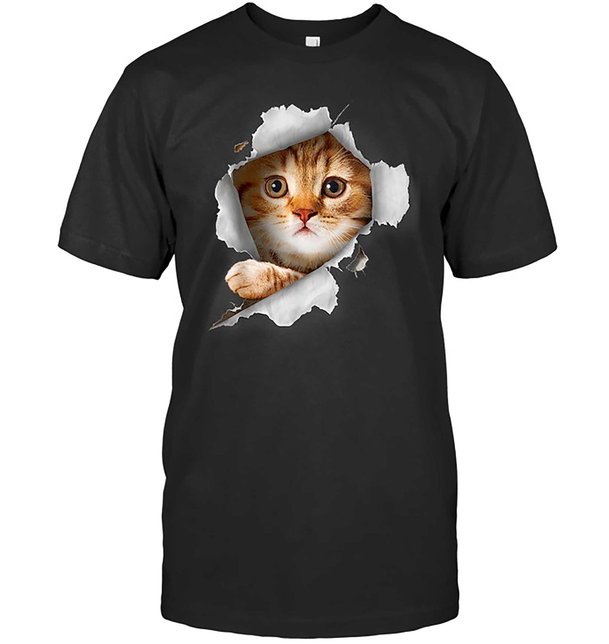 Skitongift-Cat-Shirt-Cat-Tshirt-Cat-Torn-Cloth-Shirt-Funny-Shirts-Hoodie-Sweater-Short-Sleeve-Casual-Shirt