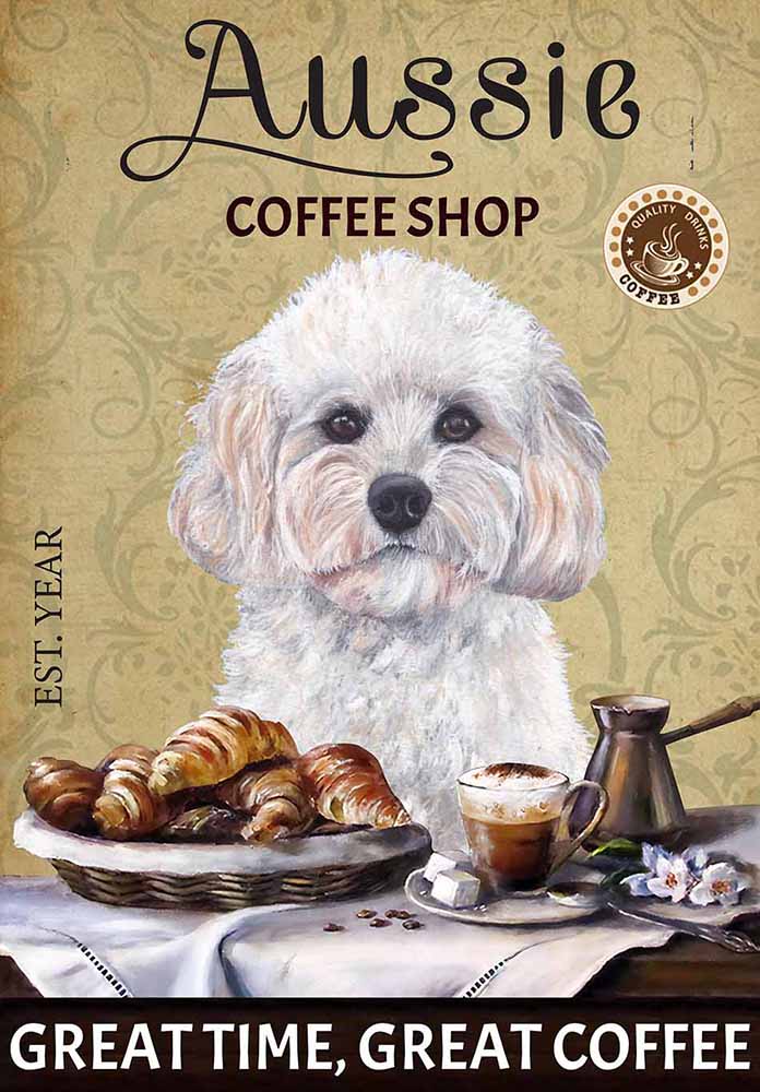 Cavapoo Dog Coffee Shop-TT3008