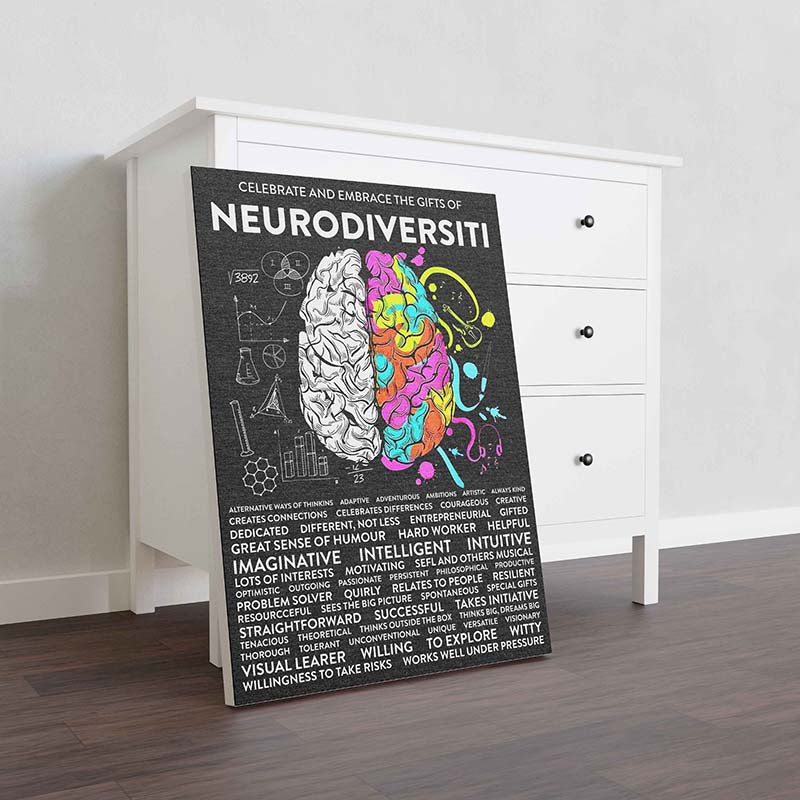 Skitongifts Wall Decoration, Home Decor, Decoration Room Celebrate And Embrace The Gifts Of Neurodiversity-TT3009