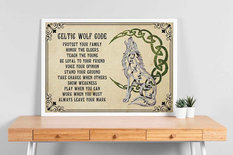 Celtic Wolf Code Protect Your Family-TT2911