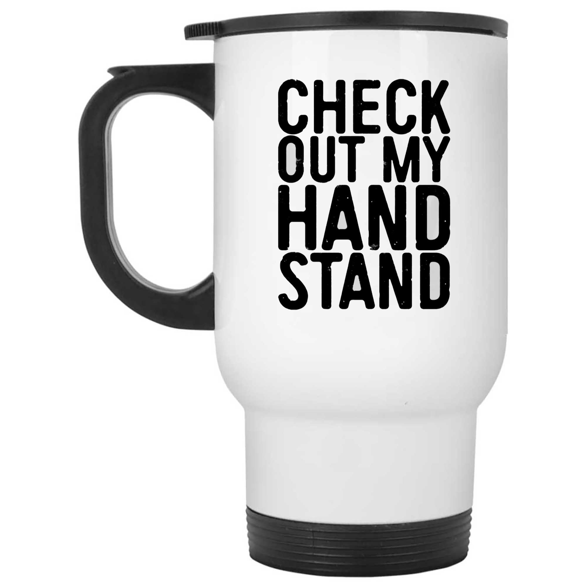 Skitongifts Funny Ceramic Novelty Coffee Mug Check Out My Handstand UjaR3vY
