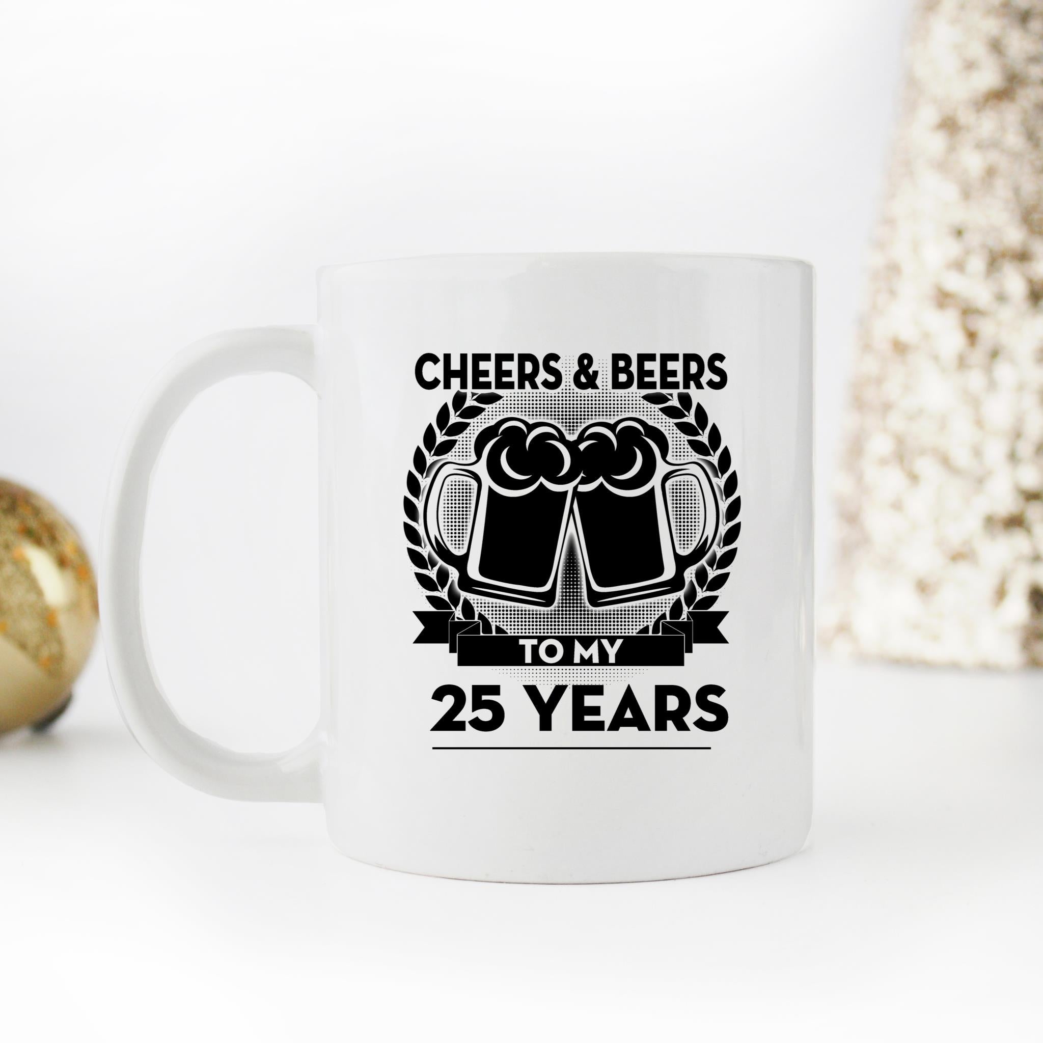 Skitongifts Funny Ceramic Novelty Coffee Mug Cheers And Beers To My Customize Years gam9z71