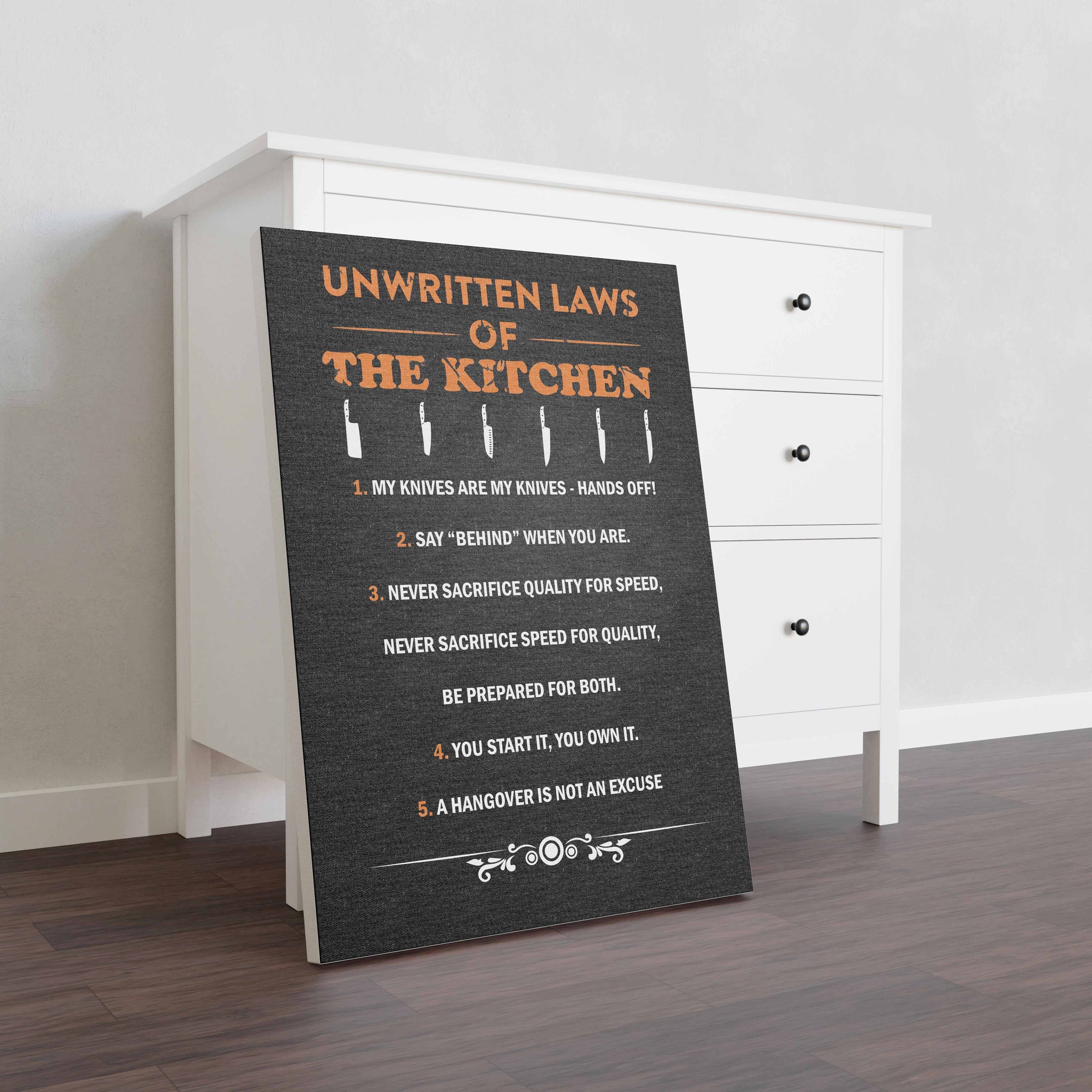 Chef Rules Unwritten Laws Of The Kitchen Home Decor-TT0708