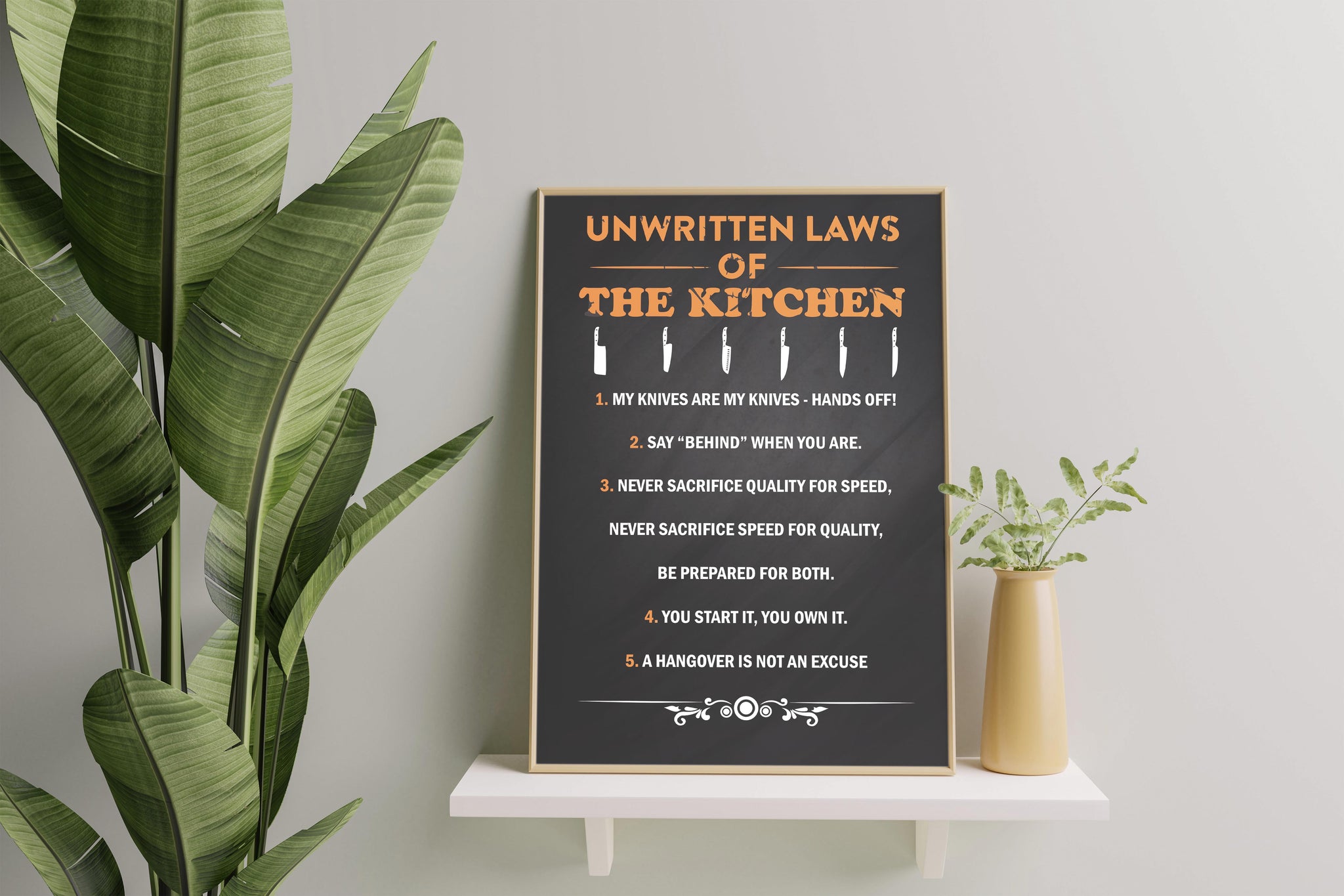 Chef Rules Unwritten Laws Of The Kitchen Home Decor-TT0708