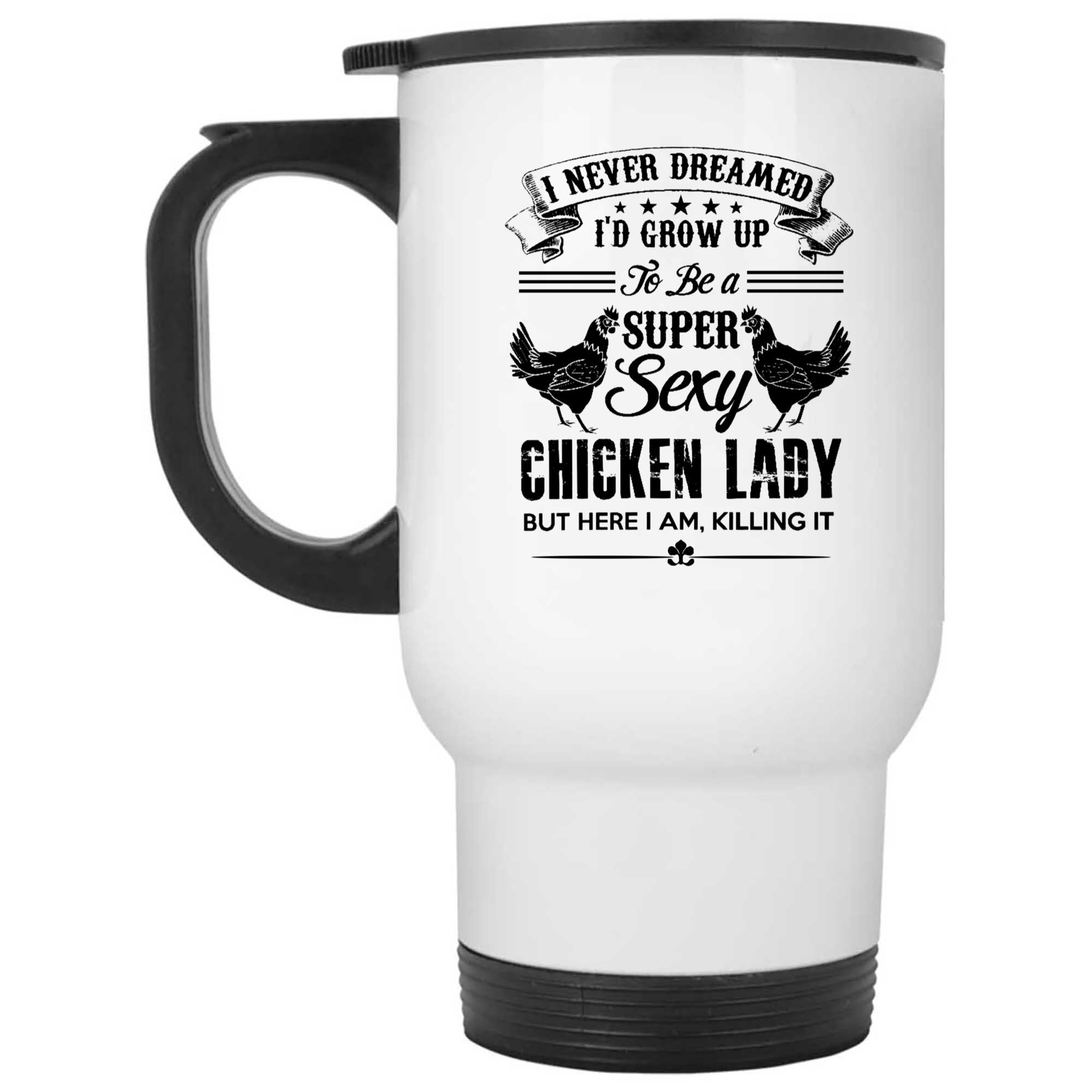 Skitongifts Funny Ceramic Novelty Coffee Mug Chicken Lovers Funny, Super Sexy Chicken Lady B518R6J