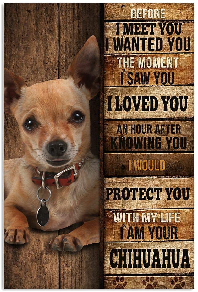 Chihuahua Dog Dog Pet Love Quote Wood Pattern