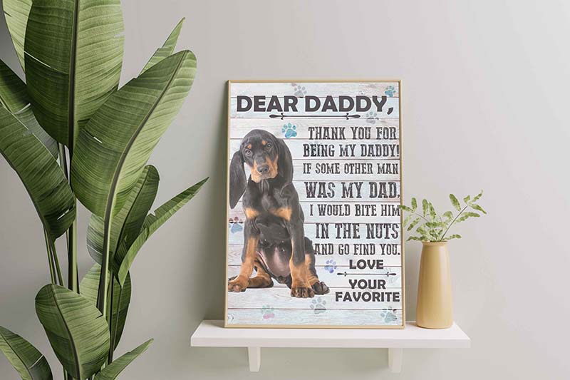 Coonhound Dog Dear Daddy Love Your Favorite-TT0601
