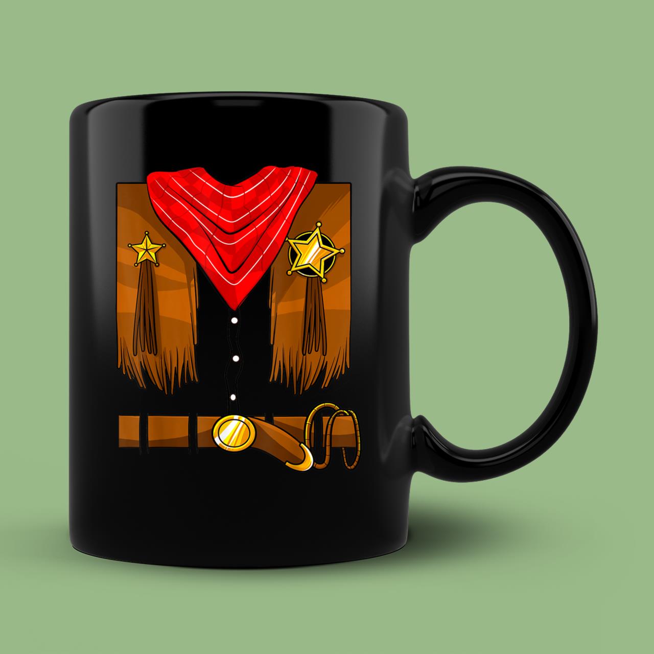 Skitongift Ceramic Novelty Coffee Mug Cowboy Costume Boys Cowgirl Girls Spooky Halloween Mug