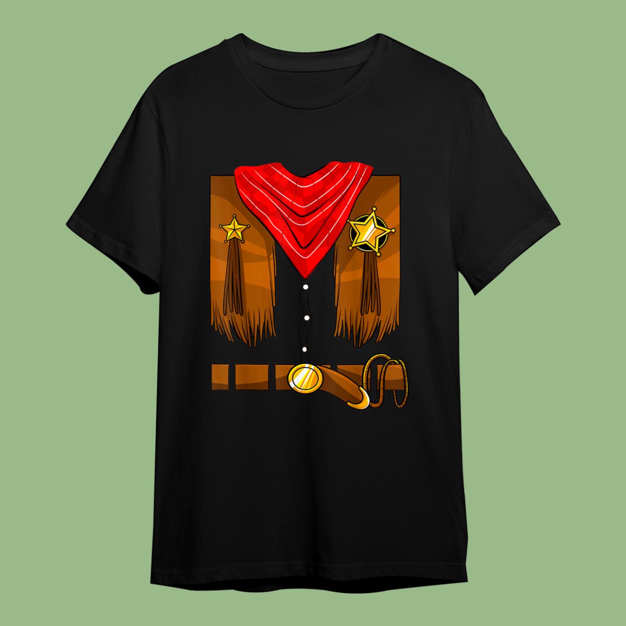Skitongift Cowboy Costume Boys Cowgirl Girls Halloween T-Shirt