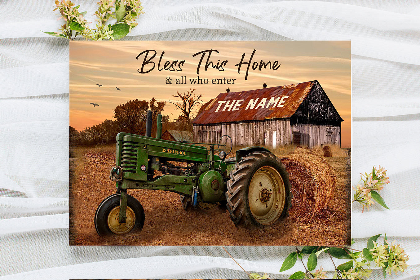 Custom Family Name And Year Bless This Home