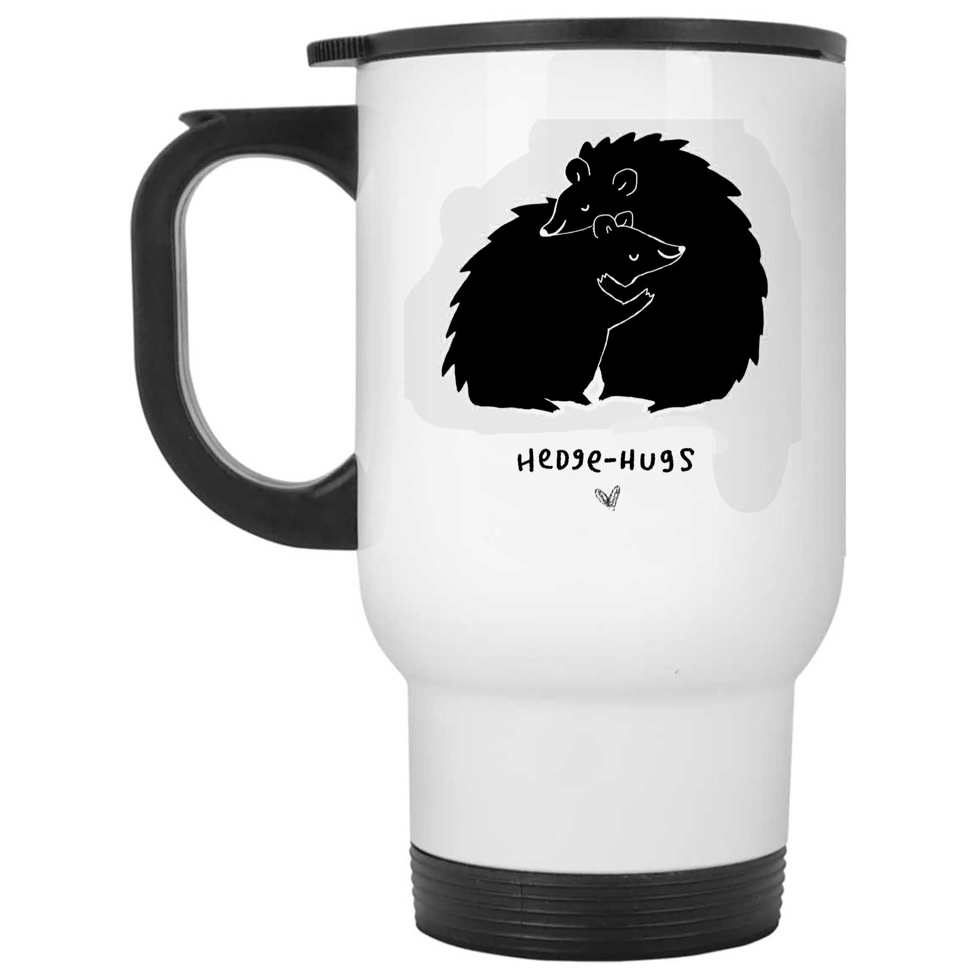 Skitongifts Funny Ceramic Novelty Coffee Mug Cute Cartoon Hedgehog Hugs ffxtTMA