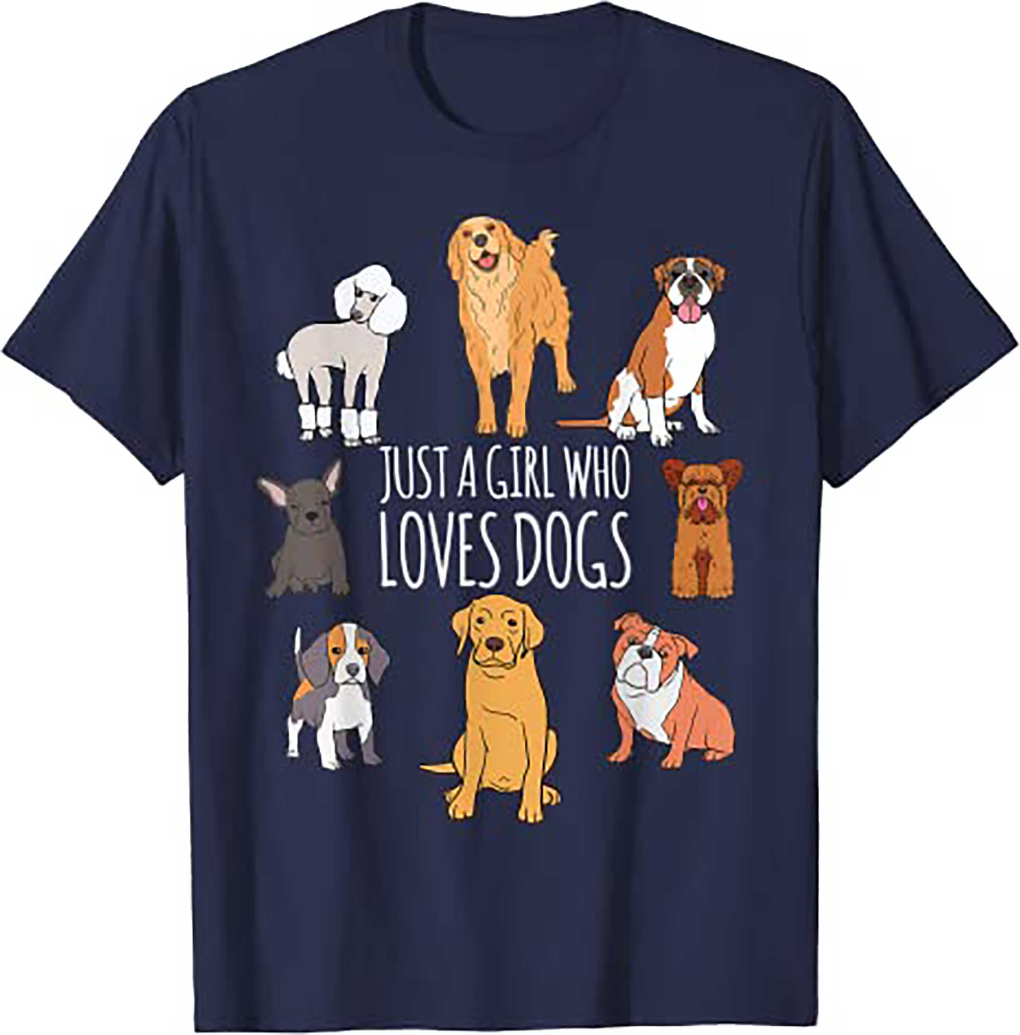 Skitongift Cute Dog Puppy Lover Gift Fun Just A Girl Who Loves Dogs T Shirt 