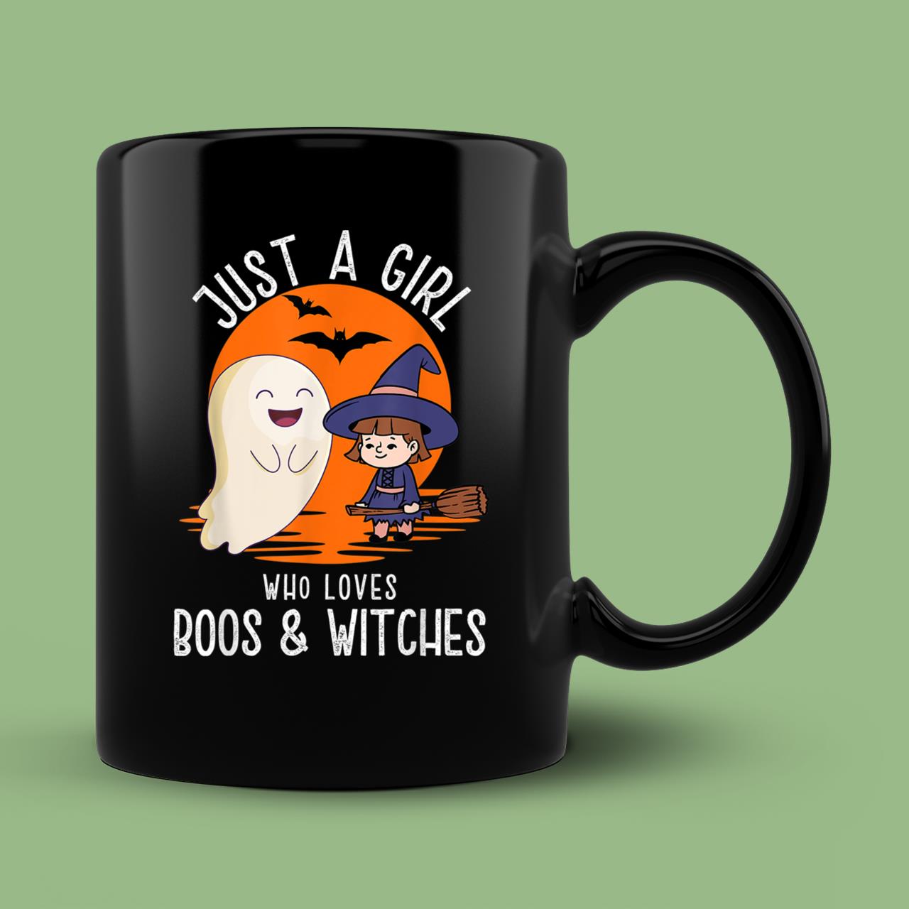 Skitongift Spooky Ceramic Novelty Coffee Mug Cute Halloween Boos And Witches Mug