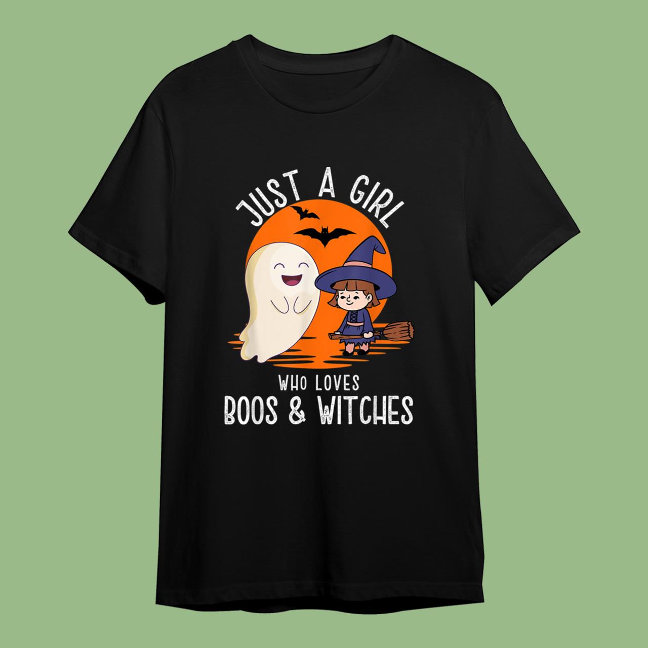 Skitongift Cute Halloween Boos And Witches T-Shirt