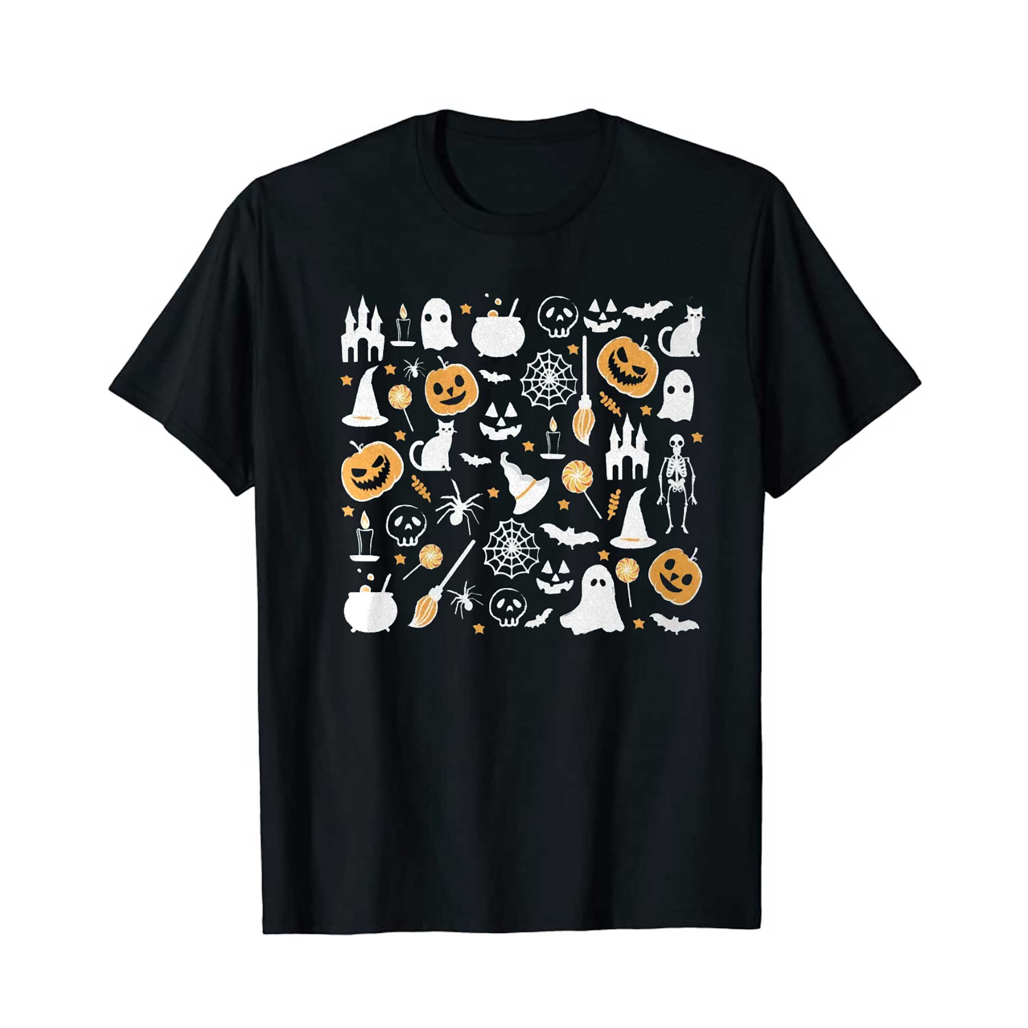 Skitongift Cute Halloween Theme Shirt for Women, Halloween T Shirts, Cute Teacher Halloween T Shirts, Mom Halloween T Shirts, Fall Shirts