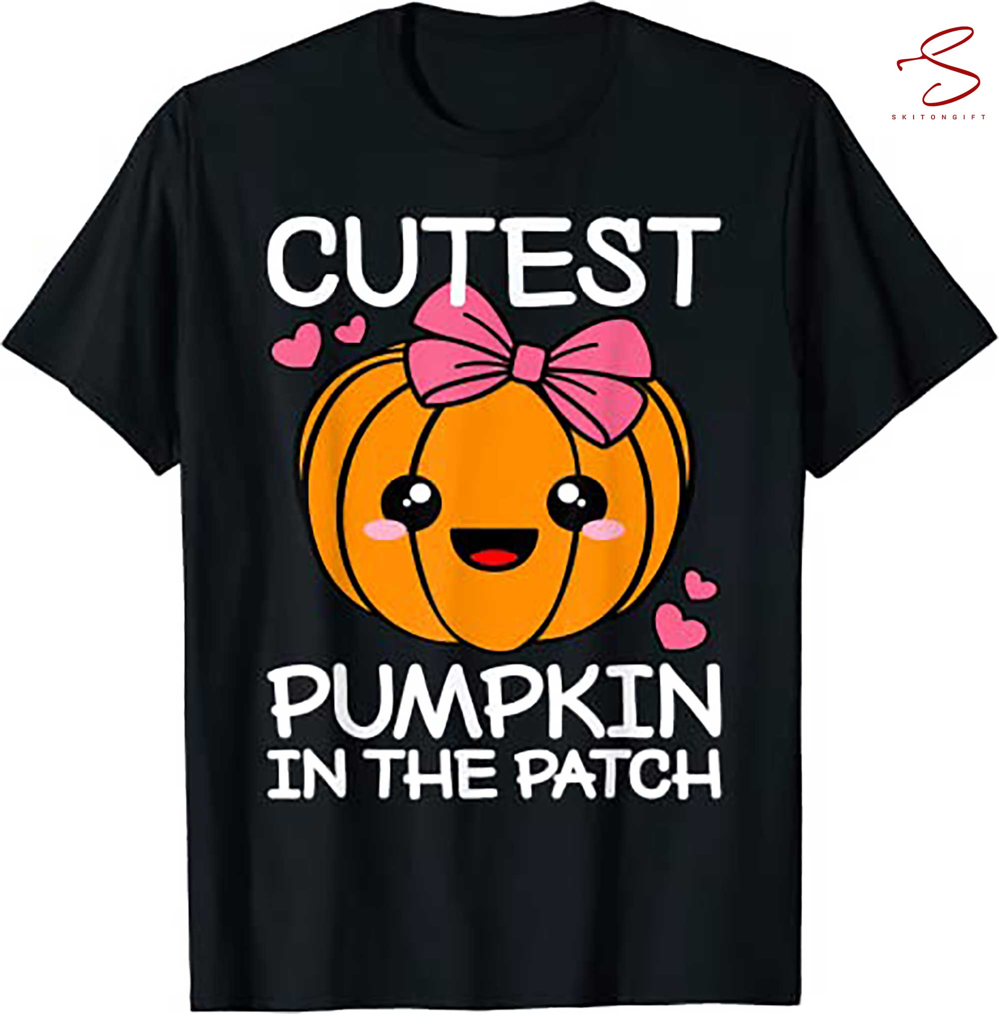 Skitongift Cutest Pumpkin In The Patch Funny Halloween Thanksgiving T Shirt
