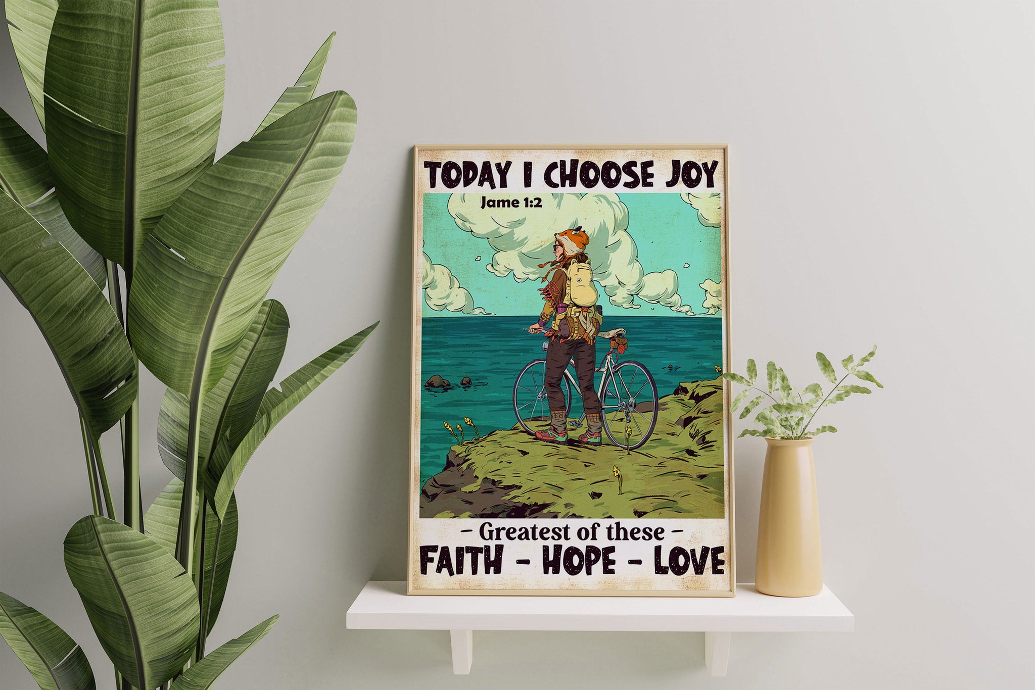 Cycling Today I Choose Joy Home Decor Cycling-MH2907