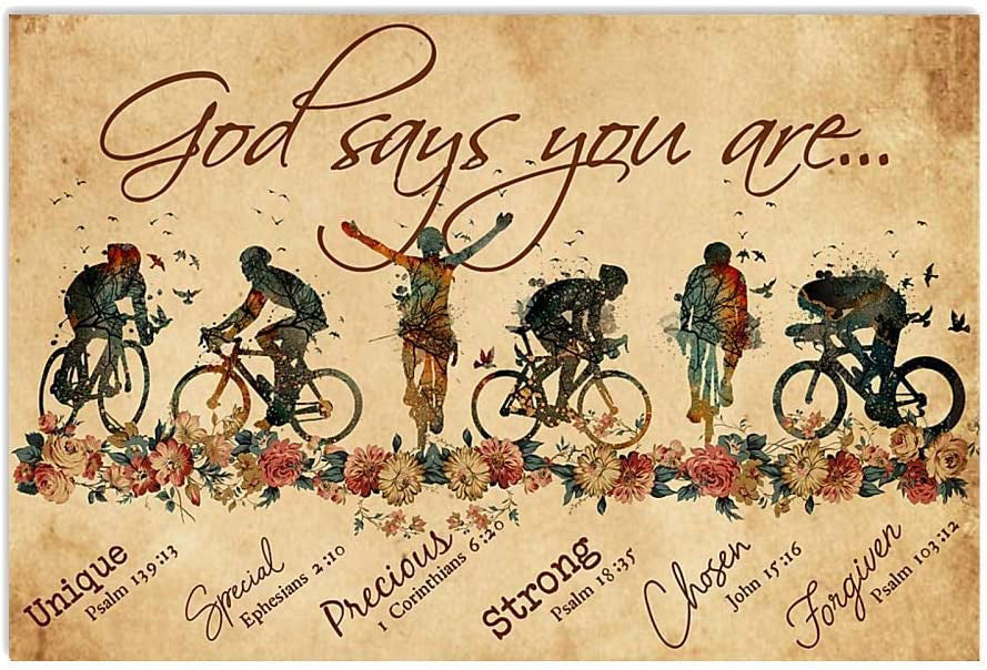 Cycling God Says You are Unique Special Precious Strong Landscape