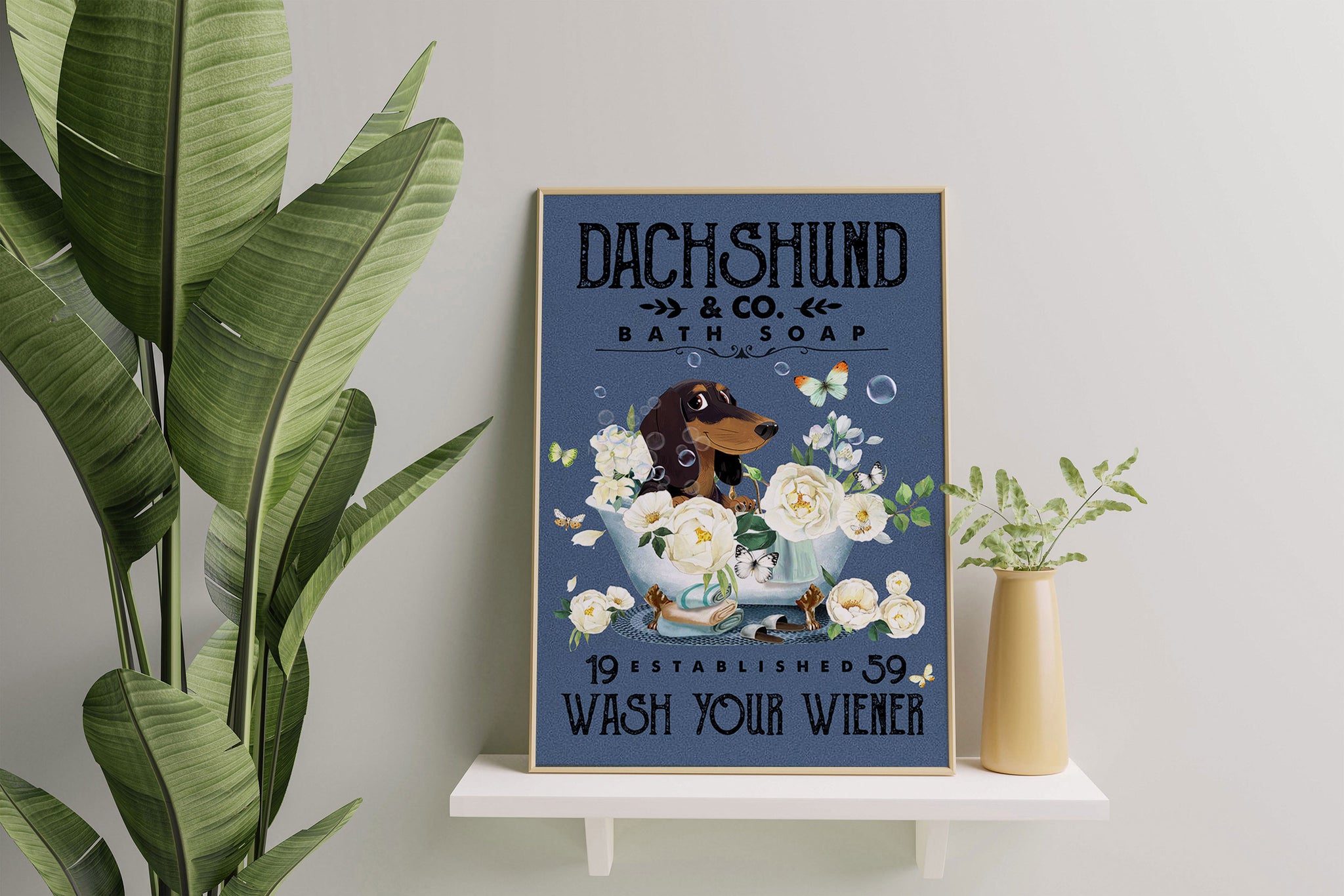 Dachshund Bath Soap Established Wash Your Wiener 1959 MH267