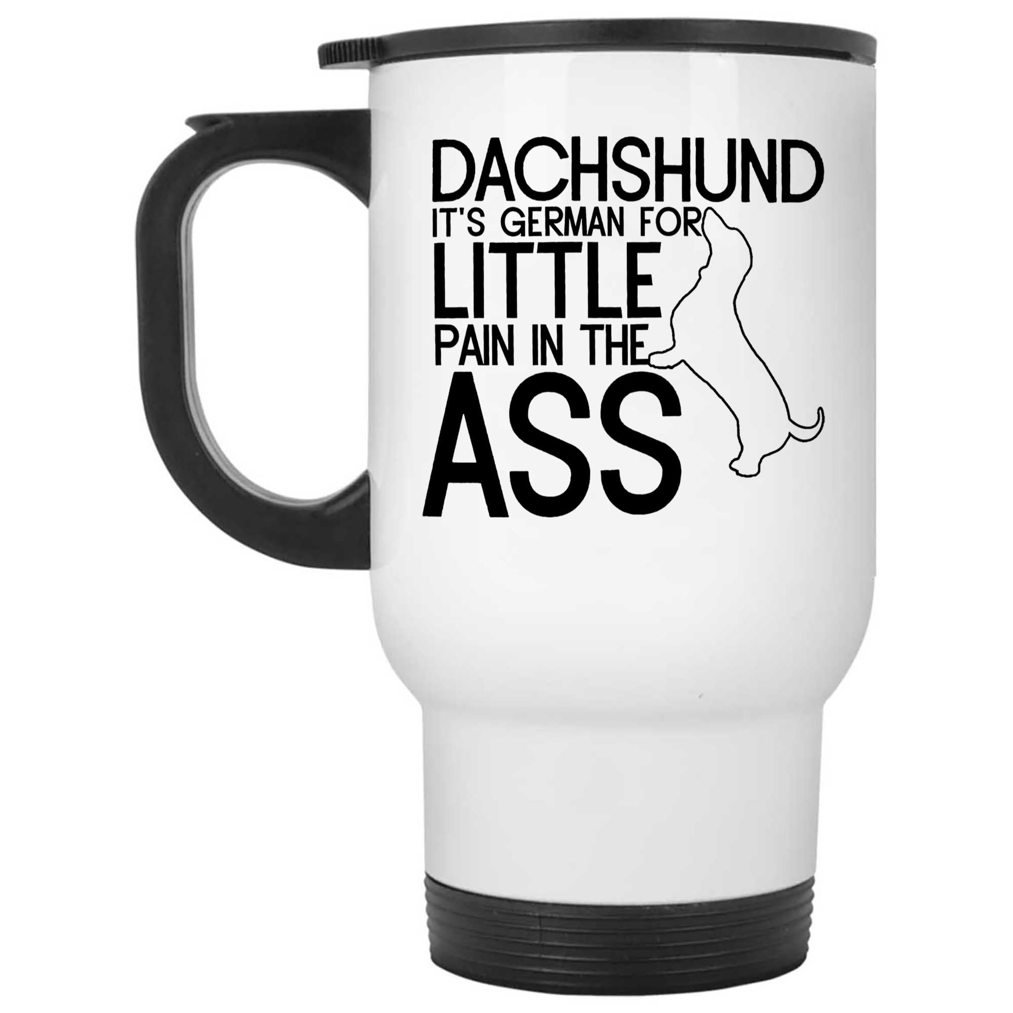 Skitongifts Funny Ceramic Novelty Coffee Mug Dachshund It Means Little Pain In German pjiM19c