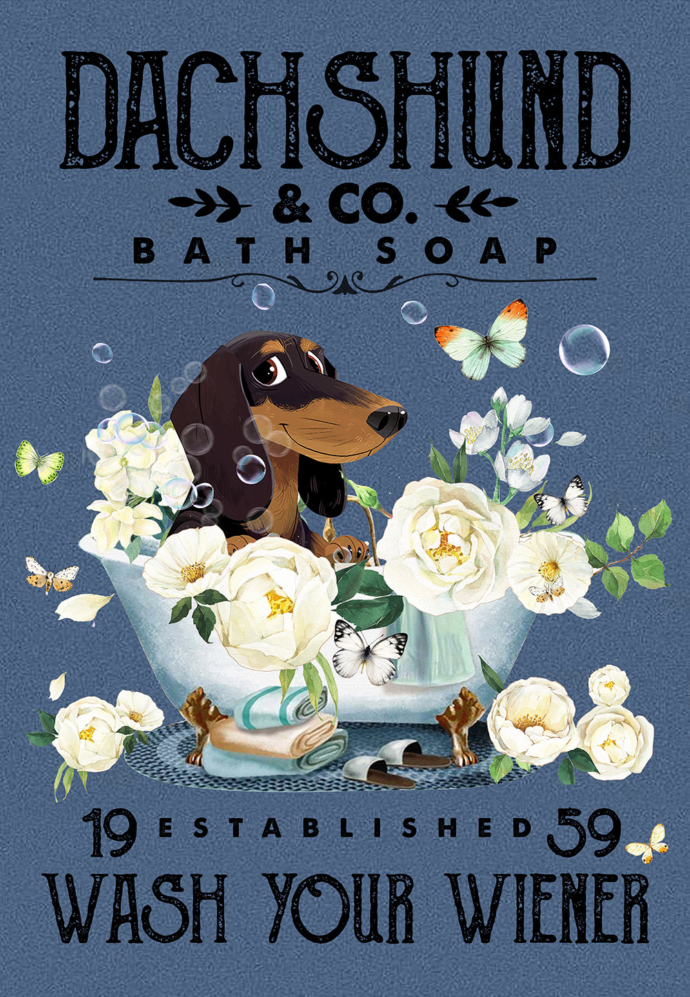 Dachshund Bath Soap Established Wash Your Wiener 1959 MH267