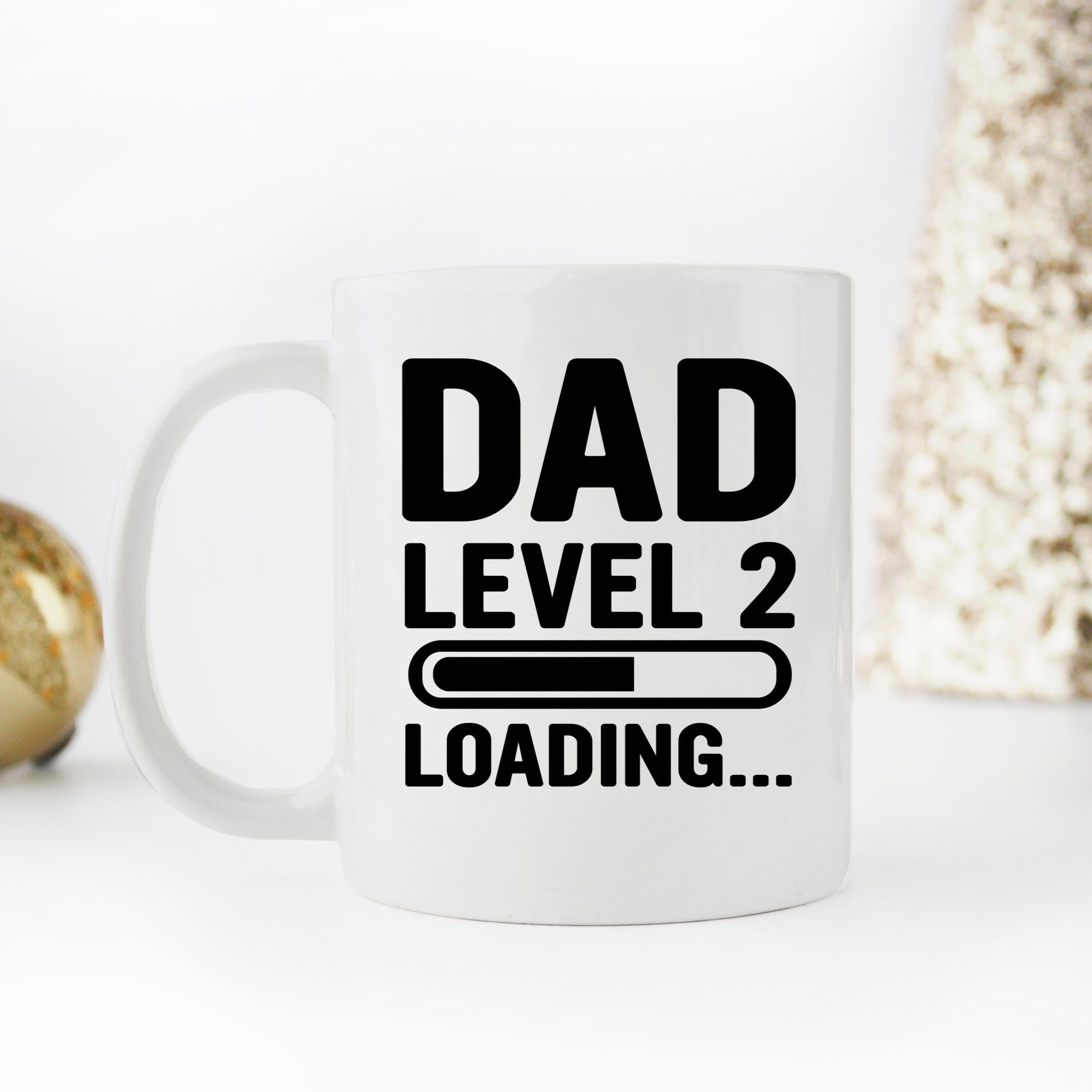 Skitongifts Funny Ceramic Novelty Coffee Mug Dad Level 2 Loading Funny Second Time Dad Gamer Father Day gdse8mz