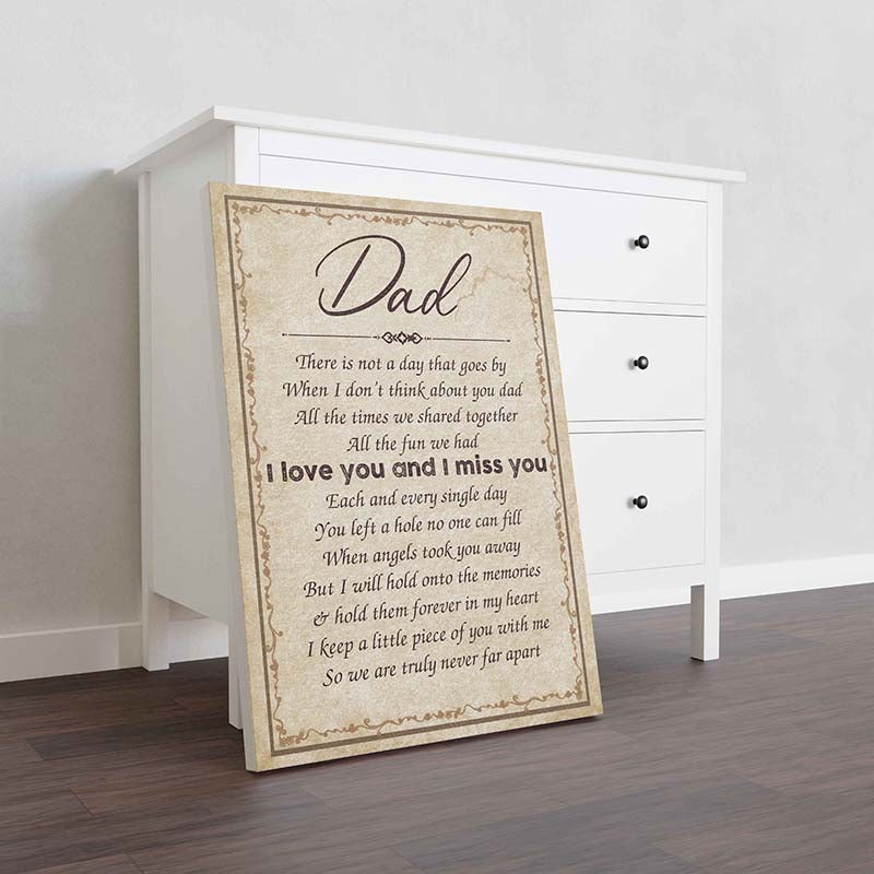 Skitongifts Wall Decoration, Home Decor, Decoration Room Dad I Love You And I Miss You-TT2110