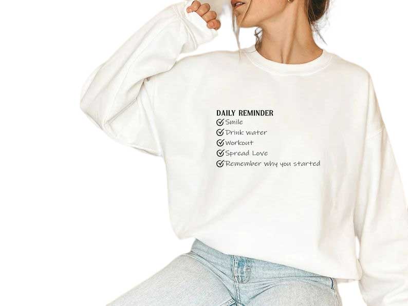 Skitongift-Daily-Reminder-Shirt-To-Do-List-Sweater-Inspirational-Shirt-Motivational-Shirt-Gift-Positive-Tee-Funny-Shirts-Long-Sleeve-Tee
